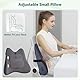 Snailax ergonomisches Lendenkissen mit Massage und Wärme, Shiatsu-Rückenkissen aus Memory Foam, Sitzkissen mit 3 Massageintensitäten | 2 Wärmestufen | 3 Timer | Bequeme Sitzhaltung