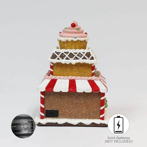 Casa de dulces LED navideña para decorar el salón en Navidad 7