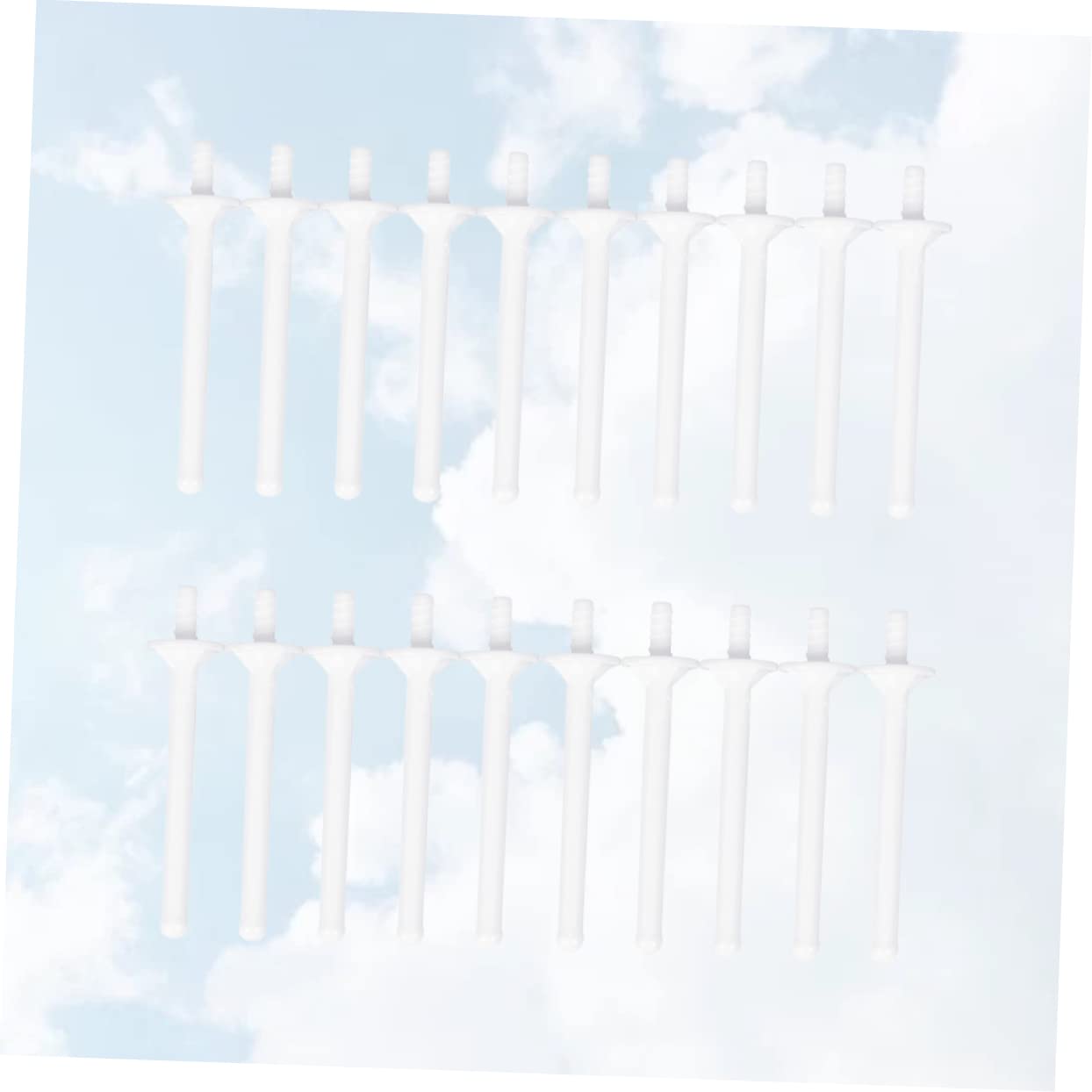 Baluue Nose Hair Sticks Set 20 Pack Disposable Plastic Wax Rods for Smooth Removal