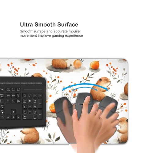 Tapis de bureau cochon d'inde orange pour optimiser votre espace informatique - 4