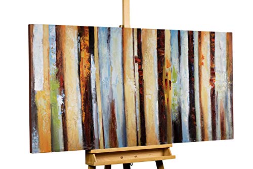 Kunstloft® Cuadro en acrílico 'Grados de perfección' 140x70cm | Original Pintura XXL Pintado a Mano sobre Lienzo | Abstracto Multicolor | Cuadro acrílico de Arte Moderno con Marco