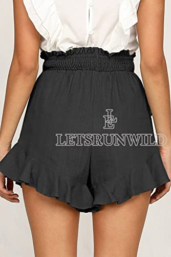 LETSRUNWILD Women's Mini Skirt Skort Ruffle Trendy Beach Cotton High Waisted Flowy Wrap Shorts for Summer3