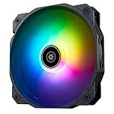 Silverstone Shark Force 160 ARGB Performance Enhanced 160mm PWM ARGB Fan (Compatible with 140mm Fan mounts), SST-SF160B-ARGB