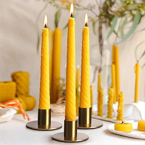 Sujun 21B742 Set Of 6 Brass Taper Candle Holders thumb #3