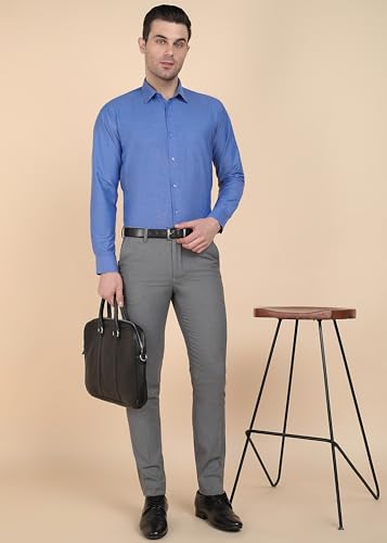 Image of 7-DAYS Men's Premium Formal Shirt - Cotton Blend, Regular Fit, Full Sleeve, with Pocket, Durable & Easy Care - Perfect for Office Wear