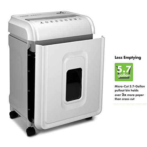 Aurora AU1480MA Professional Grade 14-Sheet Micro-Cut Paper and CD/Credit Card Shredder/ 30 Minutes Continuous Run Time, White/Gray - Thumbnail 4