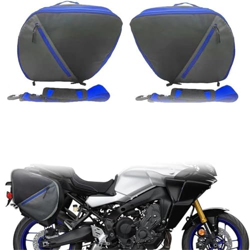NXLJA Reisetasche Gepäcktasche Innentasche Für Yamaha Tracer 9/900 GT 2020 2021 2022 Seitenkoffer Innengepäcktasche(Blu)