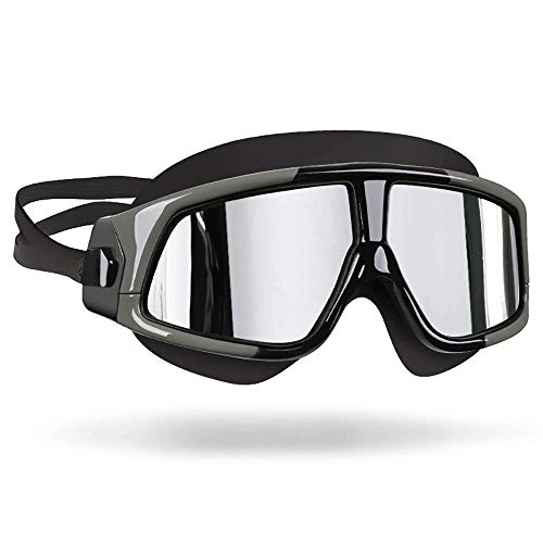 GYBBHia Gafas de natación - Gafas de natación sin fugas Gafas anti-vaho Protección UV Gafas de natación de triatlón for adultos Hombres Mujeres Jóvenes
