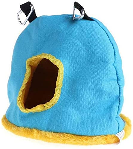 Nid Oiseau Cage Oiseau Perroquet Hamac Animal de Compagnie Suspendu balançoire lit Grotte Oiseaux Cage Maison décor Oiseaux Fournitures Perroquet Peluche nid Hiver Chaud hamac 916(Size:S)