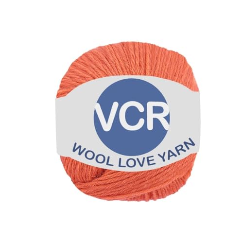 Image of VCR Red Orange Yarn, 25 Grams Hank, 85 Meters Length, 100% Merino Wool, Pack of 1, Shrink-Resistant Soft, Warm and Premium Wool Yarn for Knitting, Crochet and Craft Projects