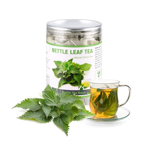 55 Nettle Tea Bags 100% Natural & Pure Nettle Leaf Tea Dried Nettle Herb Leaves Caffeine Free Eco-Conscious Tea Bags