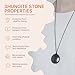 Karelian Heritage 100% Effective Shungite Necklace | Bad Vibes Protection | Healing Energy Crystal Jewelry | Authentic Shungite Stone Pendant Amulet | Chakra Necklace for Meditation PE09