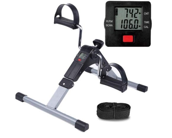 Mini Cycle Pedal Exerciser – Under Desk Digital Bike for Home & Office | Adjustable Resistance, LCD Display | Arm & Leg Workout | Non-Slip, Portable | Physiotherapy & Seniors-image-14