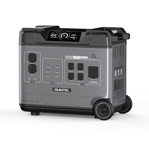Oukitel BP5000 Pro MAX (5120Wh/5000W) Solar Generator with 120V/240V Split