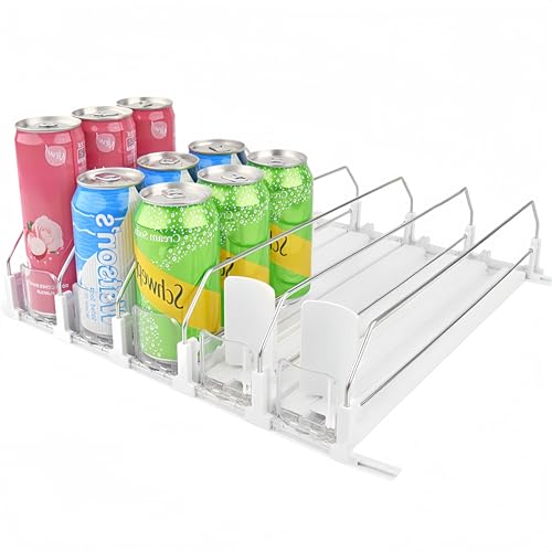 Distributeur automatique de canettes pour réfrigérateur, organisateur de boissons à poussée...