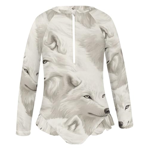 Girl's One Piece Swimsuits with UPF 50+ Sun Protection Rash Guard Swimsuit 3-12 Years2