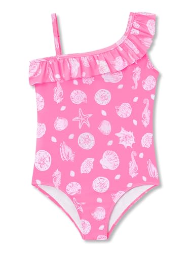 Image of Girls One Piece Swimsuits Adjustable Double Strap for Kids Palm Tree Print Toddler Bathing Suit Size 2T-10