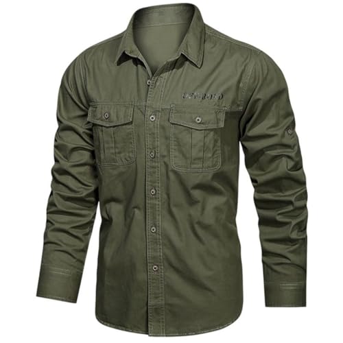 Chemise de travail homme en coton à manches courtes coupe régulière