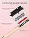 Hair Straightener Brush, Luxing PuraLux Straightener Comb, Fast Heating Hair Straightening Comb, 5 Temp Settings & Anti-Scald with Ceramic Coating, Professional Styling Tools (Cream)