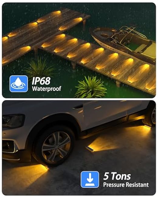 Solar Step Lights for Outside,4 Pack Solar Stair Lights Outdoor Waterproof,Warm White Deck Light Solar Powered Waterproof for Steps,Stairs,Walkway,Sidewalk,Patio,Pathway