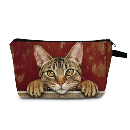 MoCaliduccious Cat Makeup Bags for Women Cute Cat Birthday Gift Cat Mom Gifts