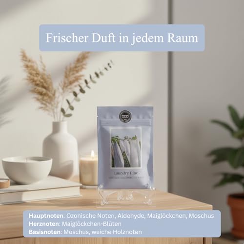 2er Set Duftsäckchen Frühling, Spring Dress & Laundry Line, frischer Frühlingsduft, mit blumigen & sauberen Noten für Kleiderschrank Bad und Wohnraum, Raumduft für eine leichte frische Atmosphäre