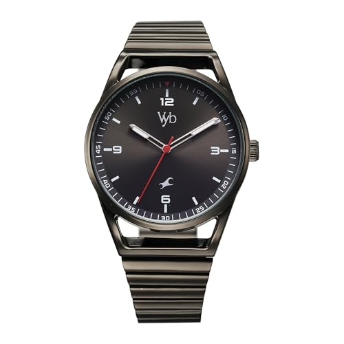 Fastrack Vyb Horizon Quartz Analog Gun Dial Gun Sheet Metal Strap Black Dial Watch for Men-Fv30006Qm01W, Band Color:Black (B0DDKCPKCR) Amazon Price History, Amazon Price Tracker