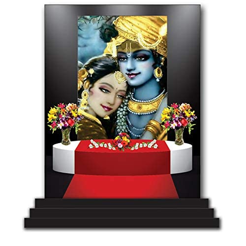 Figurine Radha Krishna 5164 statuette de décoration habitacle voiture et autel
