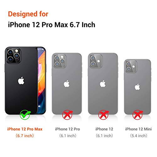 Torras TS-IP12-6.7-YD-BK-0712 Shockproof Compatible For Iphone 12 Pro Max Case, Military Grade Drop Protection Translucent Matte Case Compatible thumb #5