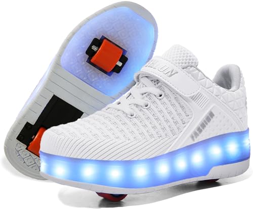Image of Ylllu Kids LED Roller Skate Shoes with Wheel Light up Roller Shoes Gift for Girls Boys Children