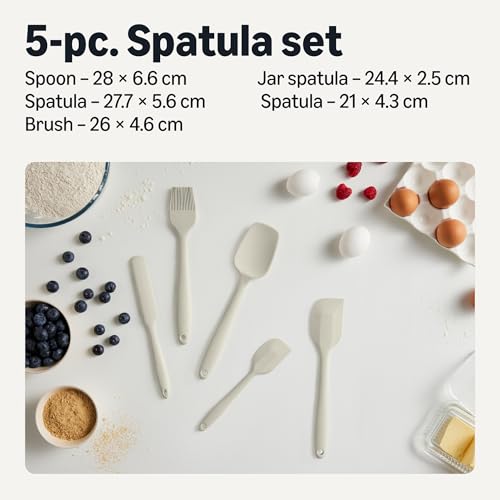 Amazon Basics Silicone Spatulas, 5-Piece Set - image 2