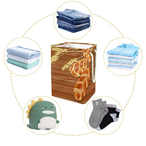 Panier à linge imperméable avec poignée en bois Challah chic - 5