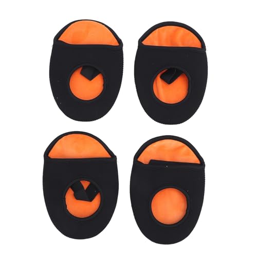 Agatige 2 Pairs Cycling Shoe Covers, Thick Half Foot Shoe Toe Protector Windproof Neoprene Toe Warmer for Cycling Running Hiking (Yellow)