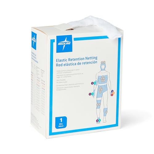 Image of Medline Stretch Tubular Elastic Dressing Retention Net, Size 2, (7 inch x 25 yds), Ideal for Wound Care, Single Pack
