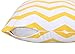 ACCENTHOME Printed Pillow Covers Set of 4 - Decorative Square Throw Pillow Cover, Indoor & Outdoor Cotton Cushion Cases, Geometric Design Yellow Pillowcases for Home Sofa - Bed - Couch 18 x 18 Inch