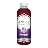 SYNERGY The Real Kombucha - Elderberry Juniper - 16 fl oz Bottle - Raw Probiotic Drink for Gut Health and Immune Support