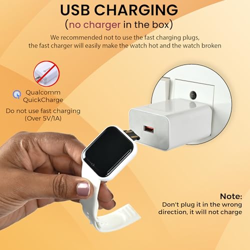 Image of Bouncefit D20 Y68 Fitness Band Smart Watch for Men, Women, Boys, Girls, Kids - Single Touch Interface, Water Resistant, Workout Mode, Quick Charge Sports Smartwatch - White (FFF)