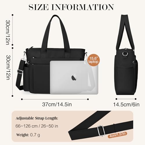 TEUEN Handtasche Damen Mittelgroß, Leichte Henkeltaschen Nylon Tote Bag mit Reißverschluss Damen-Umhängetasche Shopper Crossbody Schultertaschen für Arbeit Reisen Büro Einkaufen Schule