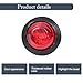 Sinytuto 10 PCS Car LED Edge Light, 12V 50000H Lifespan Integrated Design High Translucency Housing Warning Signal Indicator Light, Driving Lighting Accessories, for Most Cars, Trucks, Vans (Red)