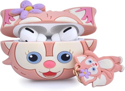 Image of Cartoon Silicone Case Compatible with Apple AirPods Pro 2 Case Cover - Cute 3D Shockproof 360 Protective Skin Cover with Keychain | AirPods Pro 2nd Gen Case (Lina-Bell)