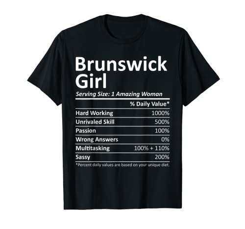 BRUNSWICK GIRL GA GEORGIA Funny City Home Roots USA Regalo Camiseta