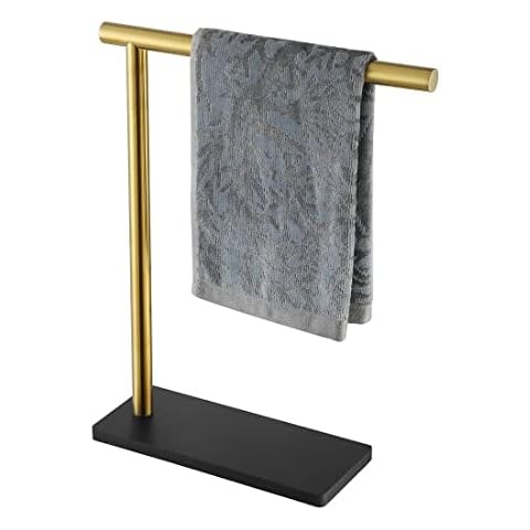 JQK Handtuchhalter Ständer Gebürstet Gold Modern Baumregal freistehend Cover