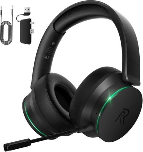 Gvyugke Wireless Gaming Headset für Xbox Series X|S, Xbox One, PS5, PS4, Noise Cancelling Bluetooth 5.3 Kabelloses Gaming Kopfhörer, PC Headset mit Mikrofon