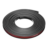 QUARKZMAN U-Form Kantenband, 9,8ft x 2/5in TPE Selbstklebende Furnierkante, Sperrholz Kantenabschluss Flexibler Möbelkantenschutz für Arbeitsplatte Schrankregal (Schwarz).