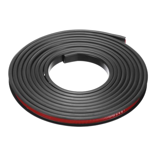 QUARKZMAN U-Form Kantenband, 9,8ft x 2/5in TPE Selbstklebende Furnierkante, Sperrholz Kantenabschluss Flexibler Möbelkantenschutz für Arbeitsplatte Schrankregal (Schwarz).