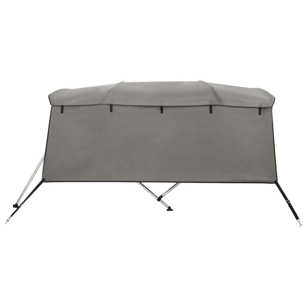 vidaXL Toit Bimini à 4 arceaux parois latérales 243x(185-198) x137 cm