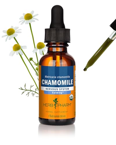 Herb Pharm Certified Organic Chamomile Liquid Extract for Calming Nervous