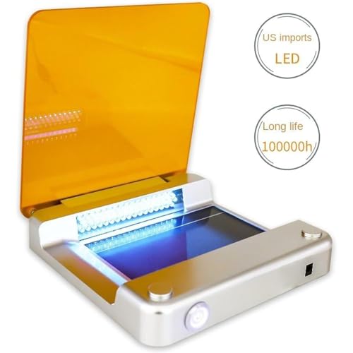 Transiluminador de luz azul con filtro ámbar e intensidad ajustable para imágenes de laboratorio de alta definición, instrumento de corte de gel para un análisis preciso