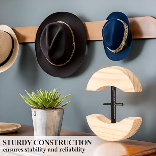 Image of Hat Stretcher, Hat Stretchers for Fitted Hats, Wooden Hats Stretcher with Lever Wrench, Extender for Men