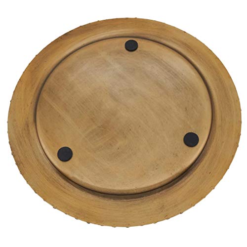 Platos Decorativos Metálicos Redondos 13" Dorados Set 4 miniatura 3